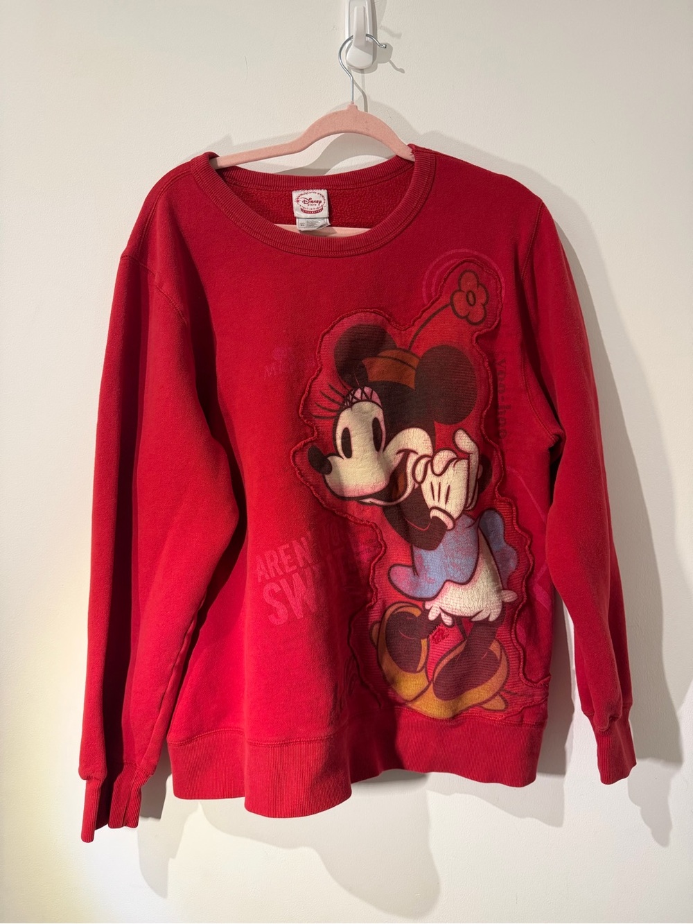 Red Minnie Mouse Graphic Sweatshirt